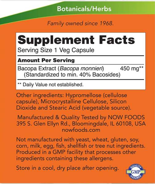 Bacopa kivonat 450 mg - 90 kapszula