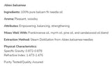 Balzsam fenyő tűolaj | 100% Pure Abies Balsamea - 30 ml