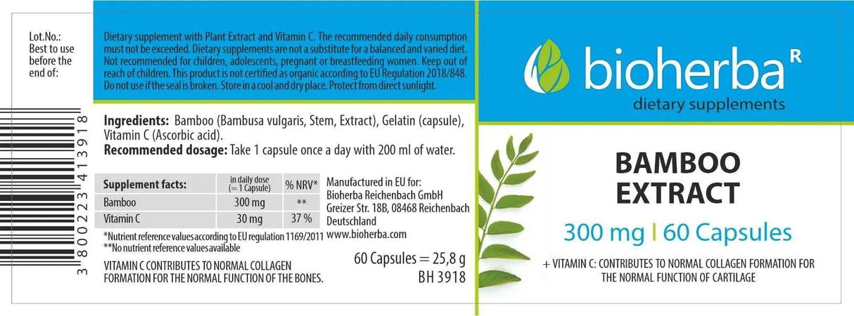 Bambusz kivonat 300 mg - 60 kapszula