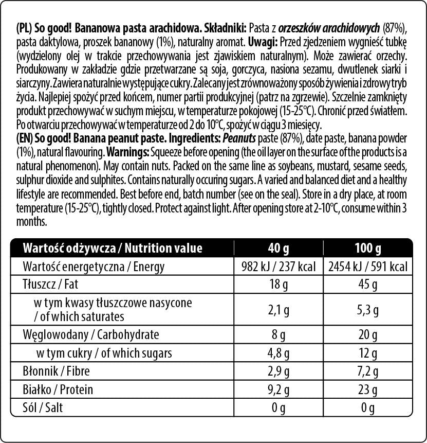 Pocket Size / Full of Peanut Butter Paste / Different Flavors 40 grams - Nutra Best Europe