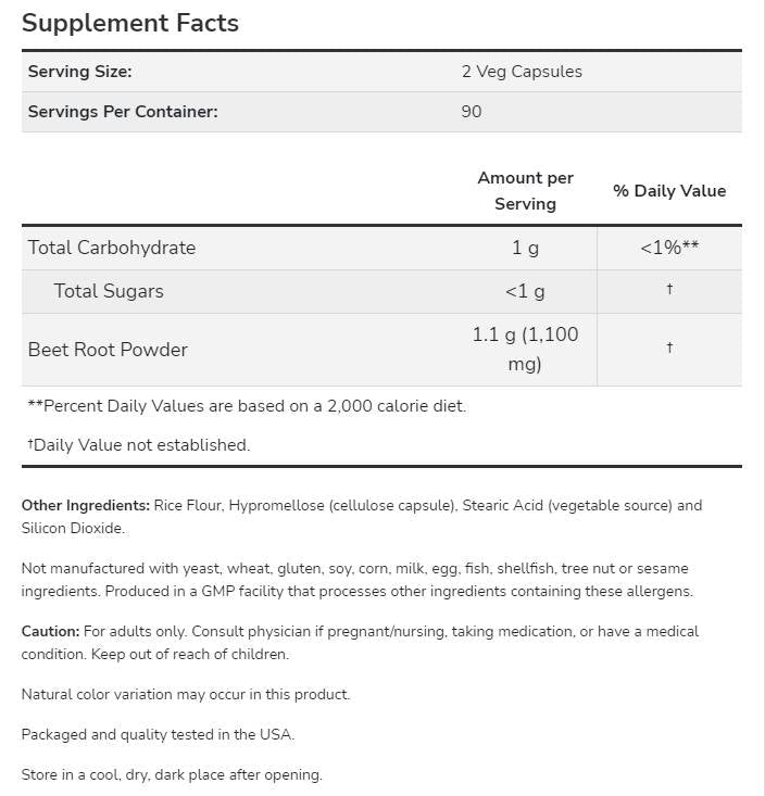 Cukorrépa gyökér 550 mg - 180 kapszula