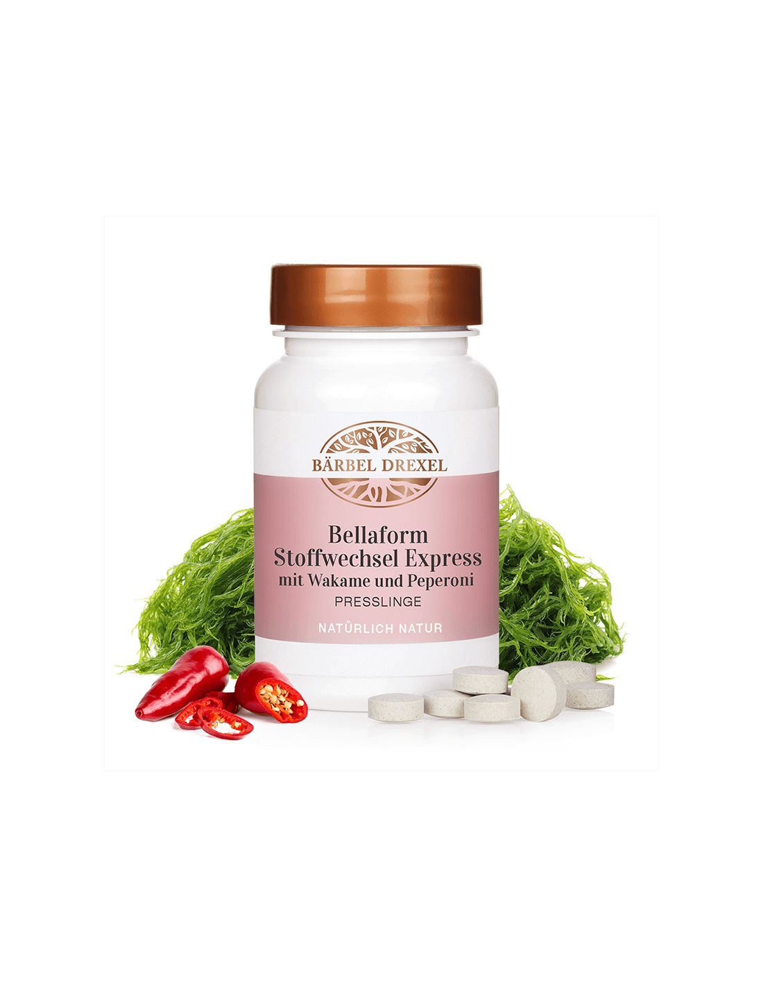 Gyors anyagcseréért - Wakame és chili paprika formula - Bellaform, 120 tabletta <tc>Bärbel Drexel</tc>