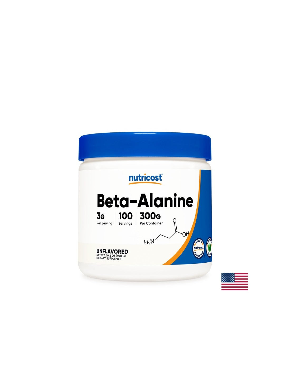 Erő és állóképesség - Béta-alanin, 300 g <tc>Nutricost</tc> por