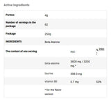 Beta-Alanine Endurance MAX - 250 gramm