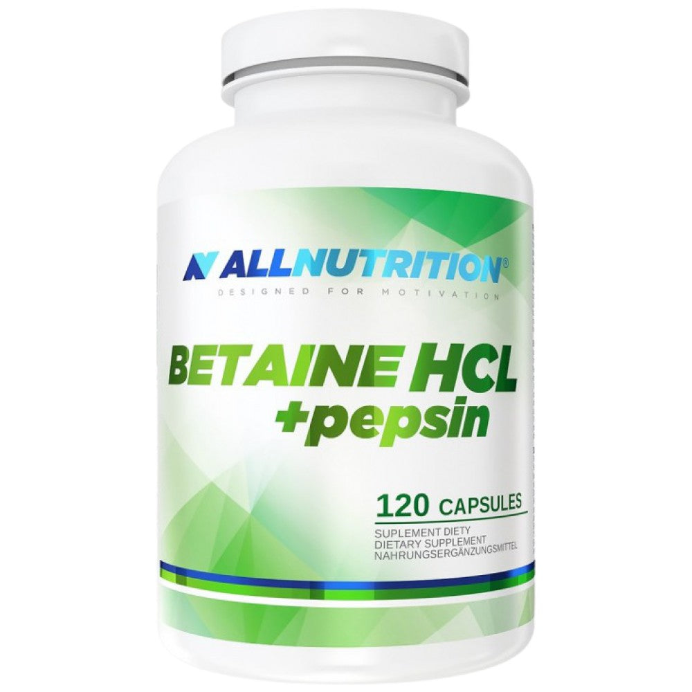 Betain Hcl 650 mg + Pepszin - 120 kapszula