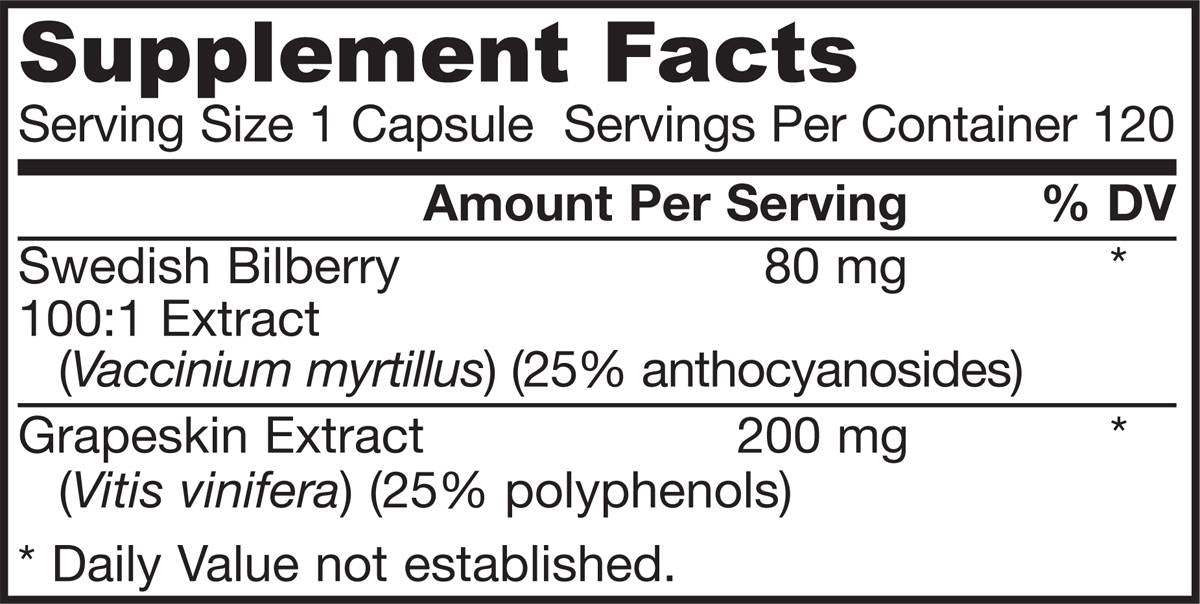 Fekete áfonya + szőlőbőr polifenolok 280 mg - 120 kapszula