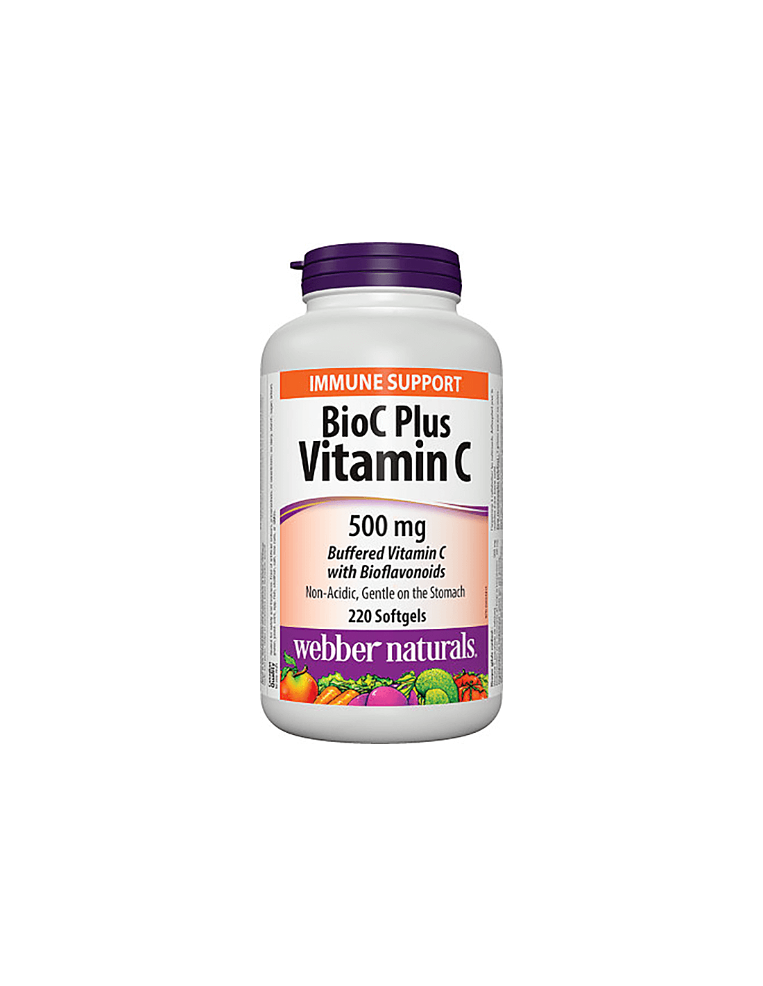 BioC Plus C-vitamin 500 mg - C-vitamin 500 mg (pufferolt) bioflavonoidokkal 60 mg, 220 lágyzselé kapszula