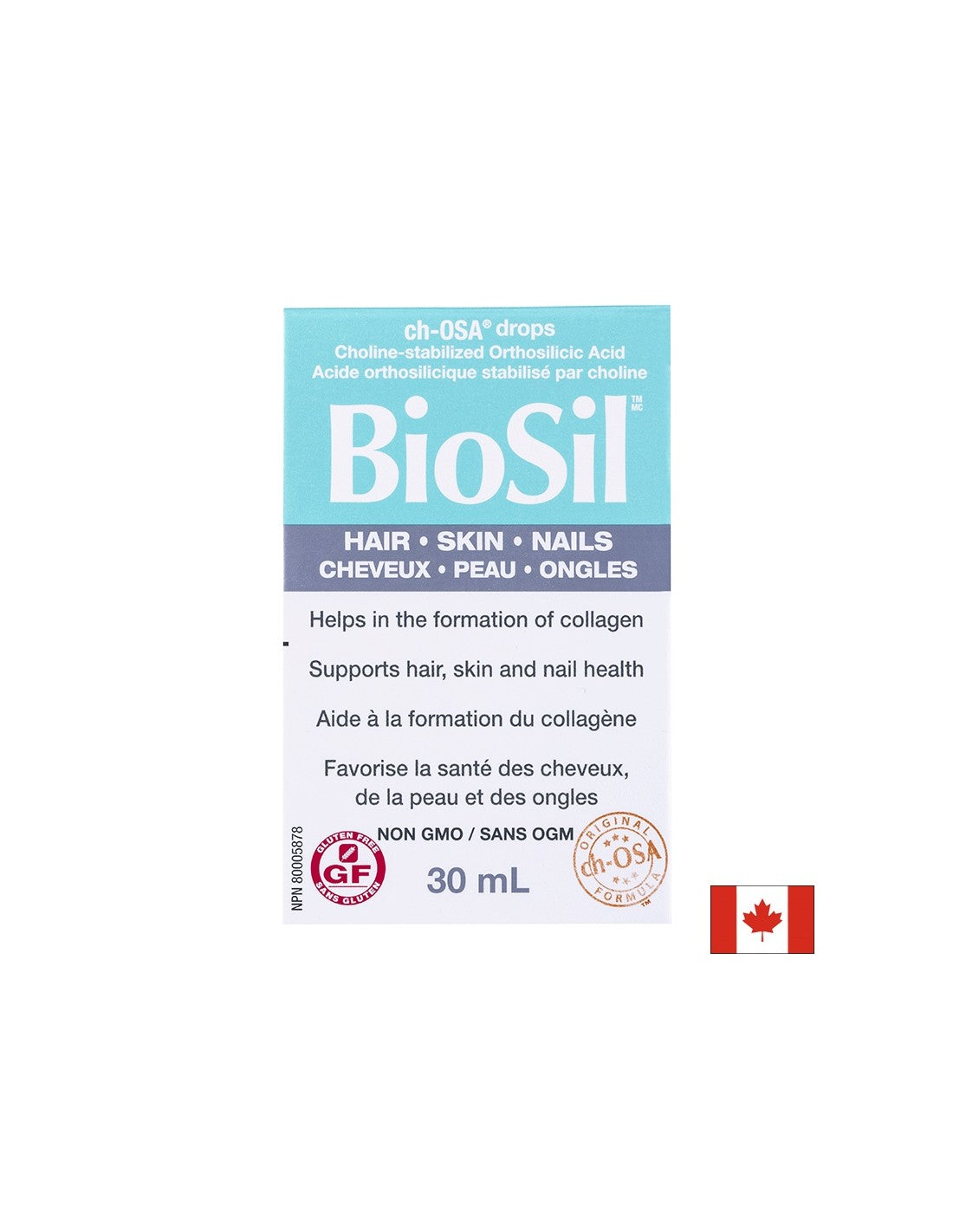BioSil™ Haj, Bőr & Körömre 30 ml x 60 napi adag <tc>Natural Factors</tc>