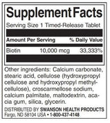 Biotin 10 000 mcg | Időzített kiadás - 60 tabletta