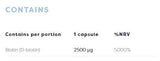 Biotin 2500 mcg - 60 kapszula