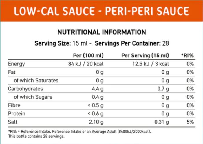 Fit Cuisine Low-Cal Sauce | Peri-Peri - 425 ml - Nutra Best Europe