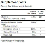 Black Cumin Seed Oil 500 mg - 60 Gel capsules - Nutra Best Europe