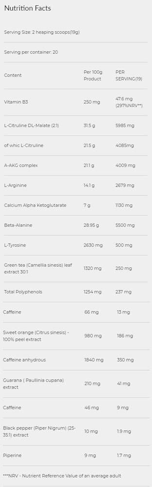 Blood And Guts tasakok/New Age of Pre-Workout - 20 x 19 gramm
