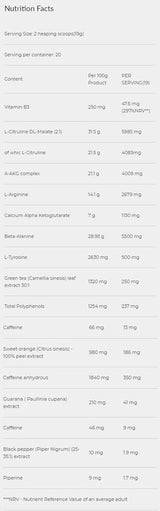 Blood And Guts tasakok/New Age of Pre-Workout - 20 x 19 gramm