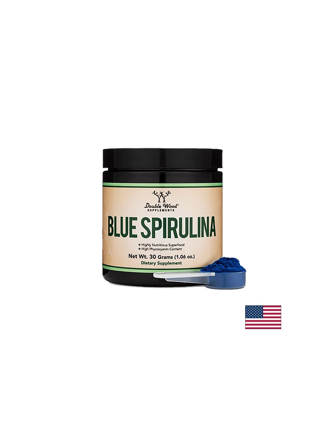 Kék spirulina por, 30 g <tc>Double Wood</tc>