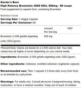Bromelain 3000 GDU 500 mg | Nagy hatékonyságú - 90 kapszula