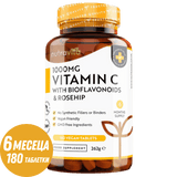 C-vitamin 1000 mg bioflavonoidokkal és csipkebogyóval 180 <tc>Nutravita</tc> tabletták