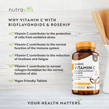 C-vitamin 1000 mg bioflavonoidokkal és csipkebogyóval 180 <tc>Nutravita</tc> tabletták