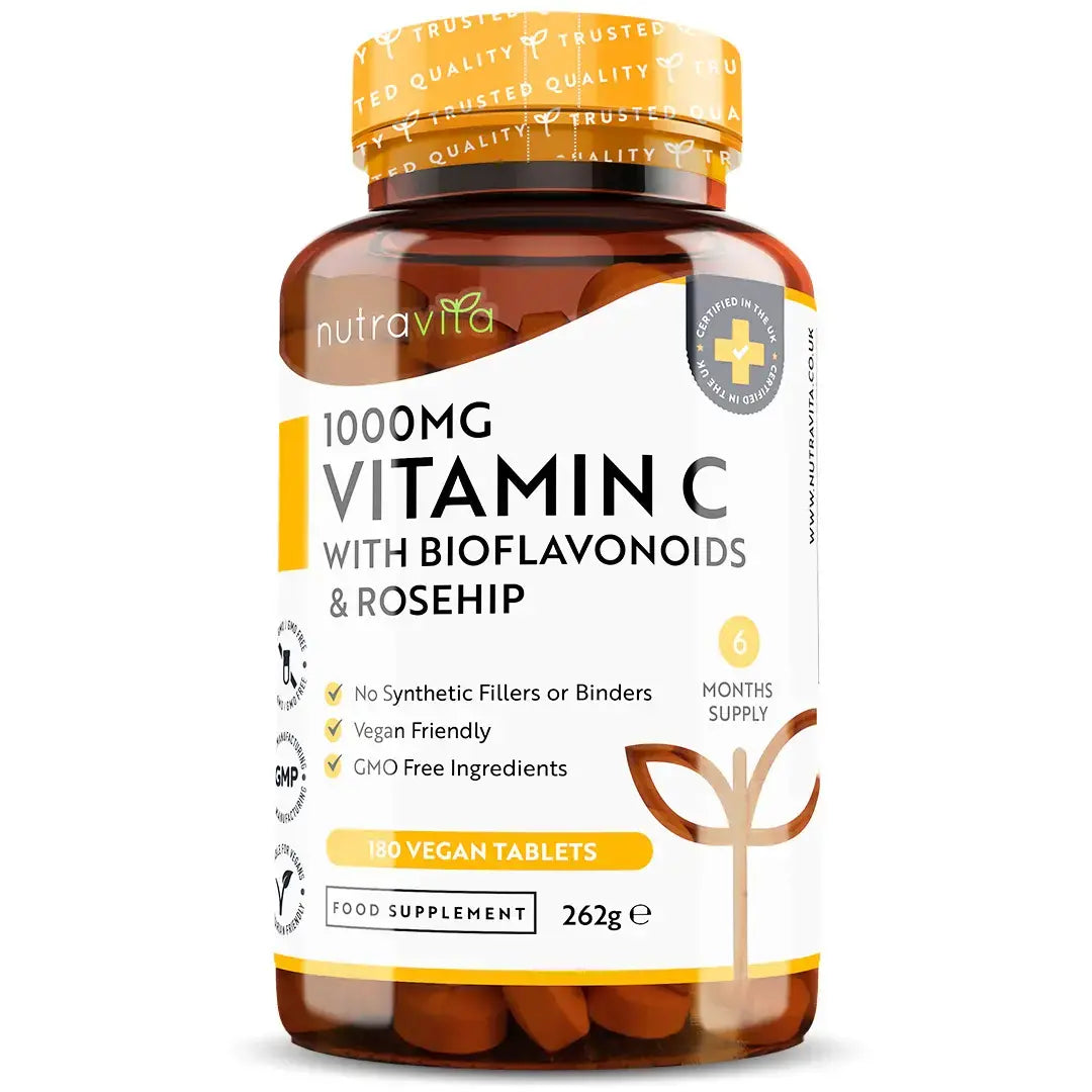 C-vitamin 1000 mg bioflavonoidokkal és csipkebogyóval 180 <tc>Nutravita</tc> tabletták