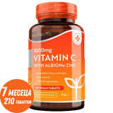 C-vitamin 1000 mg cinkkel (Albion® Zinc) 15 mg 210 tabletta <tc>Nutravita</tc>