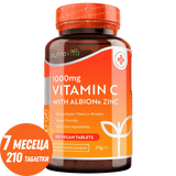 C-vitamin 1000 mg cinkkel (Albion® Zinc) 15 mg 210 tabletta <tc>Nutravita</tc>