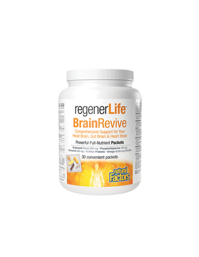 30 Day Program to Support Cognitive and Brain Health - Regener Life™ BrainRevive, 30 Individually Wrapped Natural Factors Packets - Nutra Best Europe
