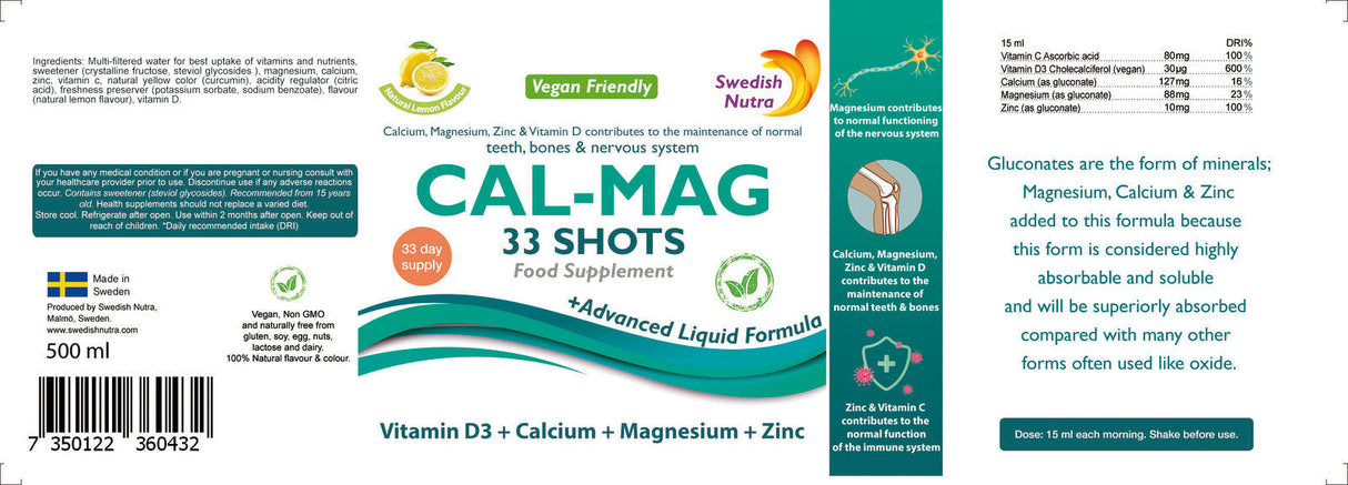 CAL-MAG /500 ML, 33 ADAG/ <tc>Swedish Nutra</tc>