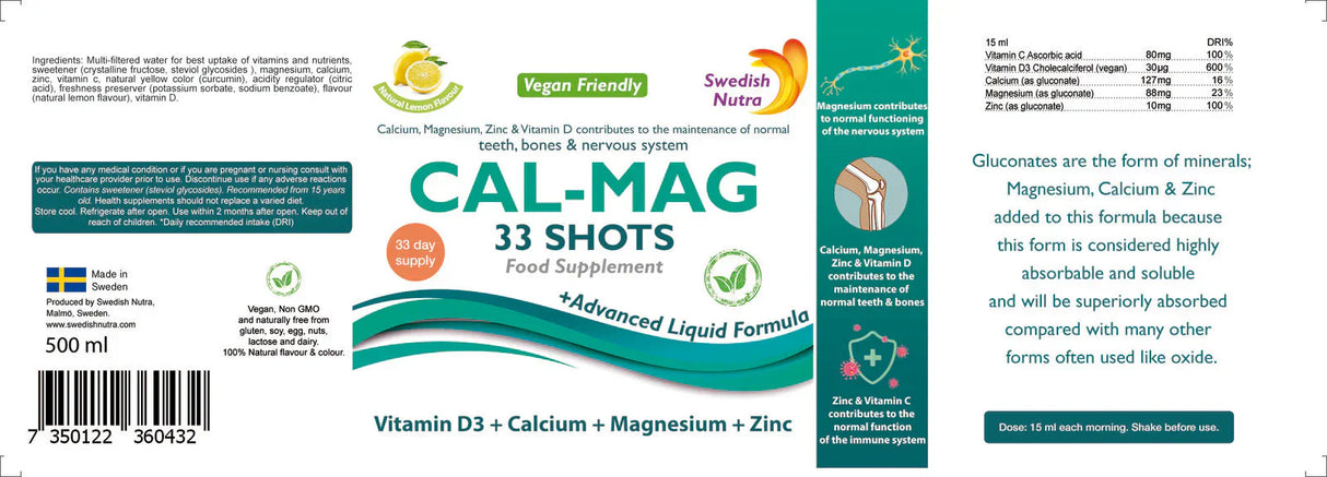 CAL-MAG /500 ML, 33 ADAG/ <tc>Swedish Nutra</tc>