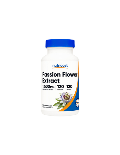 Stress and tension - Passiflora (Passion Flower Extract), 375 mg x 120 capsules Nutricost - Nutra Best Europe