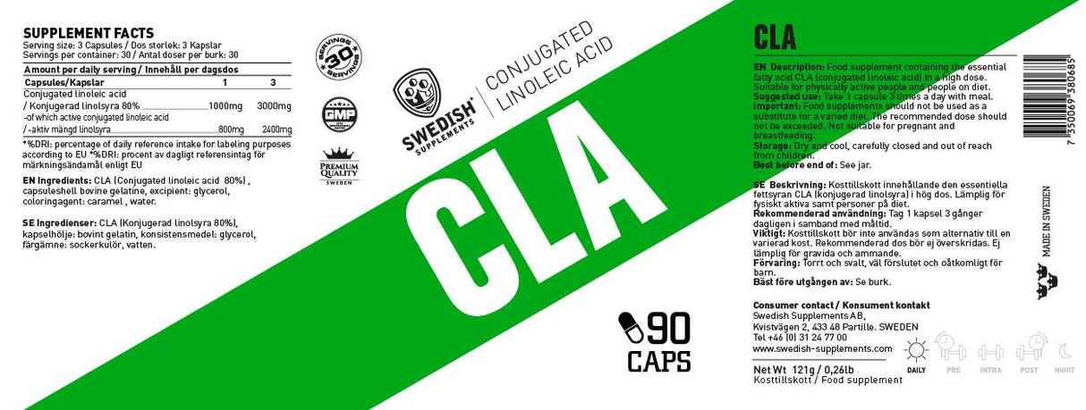 CLA 1000 mg - 90 dragees - Nutra Best Europe