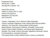 Kalcium + Magnézium, Cink & D-vitamin - 120 tabletta