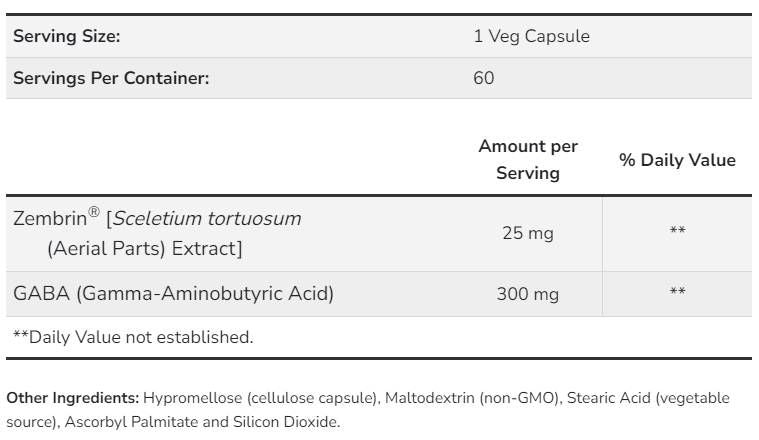Nyugodt & Fókuszálás Zembrin®-nel & GABA - 60 kapszula