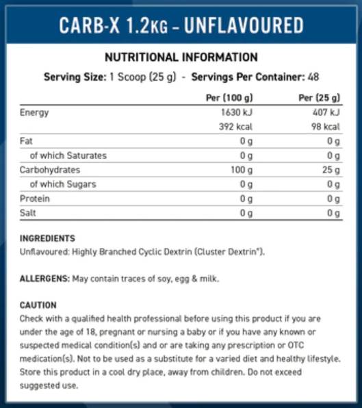 Carb-X | 100% ciklikus dextrin szénhidrát - 300 gramm