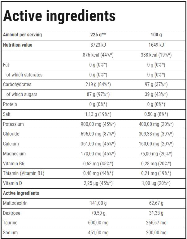 Carbo Sport Endurance - 1000 gramm