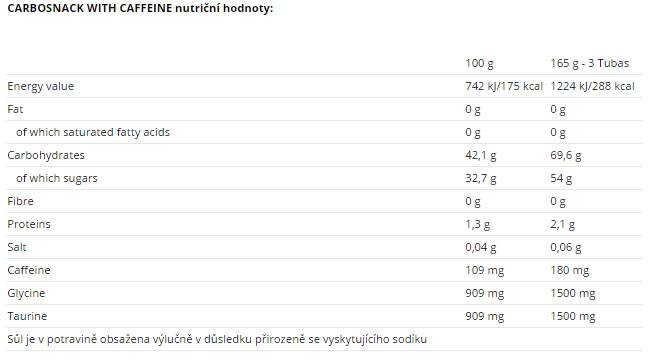 Carbosnack koffeincsővel 12 x 55 gramm