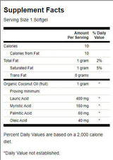 Tanúsított bio kókuszolaj 1000 mg - 60 gél kapszula