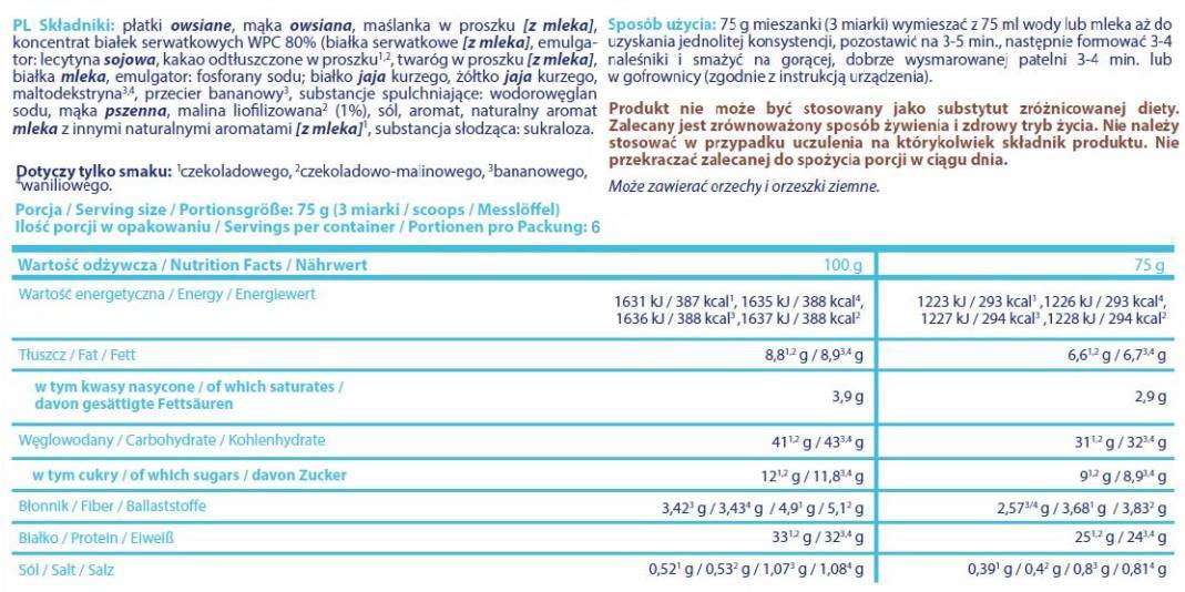 Pancakes Protein - 500 grams - Nutra Best Europe