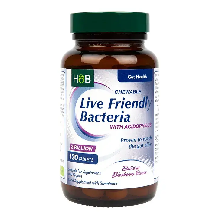 Probiotikum Acidophilusszal (rágható Acidophilus áfonya 3 milliárd) 3 milliárd. 120 rágótabletta HOLLAND & BARRETT