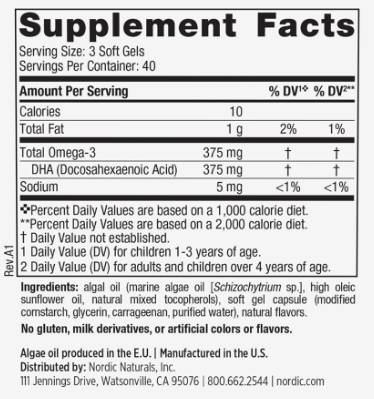 Gyermek DHA vegetáriánus 375 mg - 120 rágótabletta