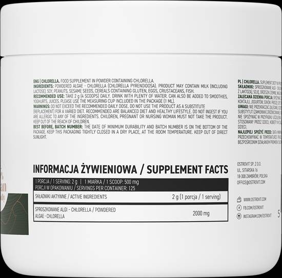 Chlorella por 250 gramm