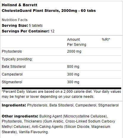 CholestaGuard növényi szterolok 2000 mg | Koleszterin támogatás - 60 tabletta
