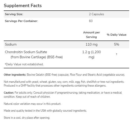 Kondroitin-szulfát 600 mg - 120 kapszula