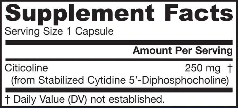 Citicoline (CDP-kolin) 250 mg./120 Caps.