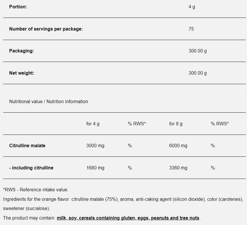 Citrulline Max - 300 gramm