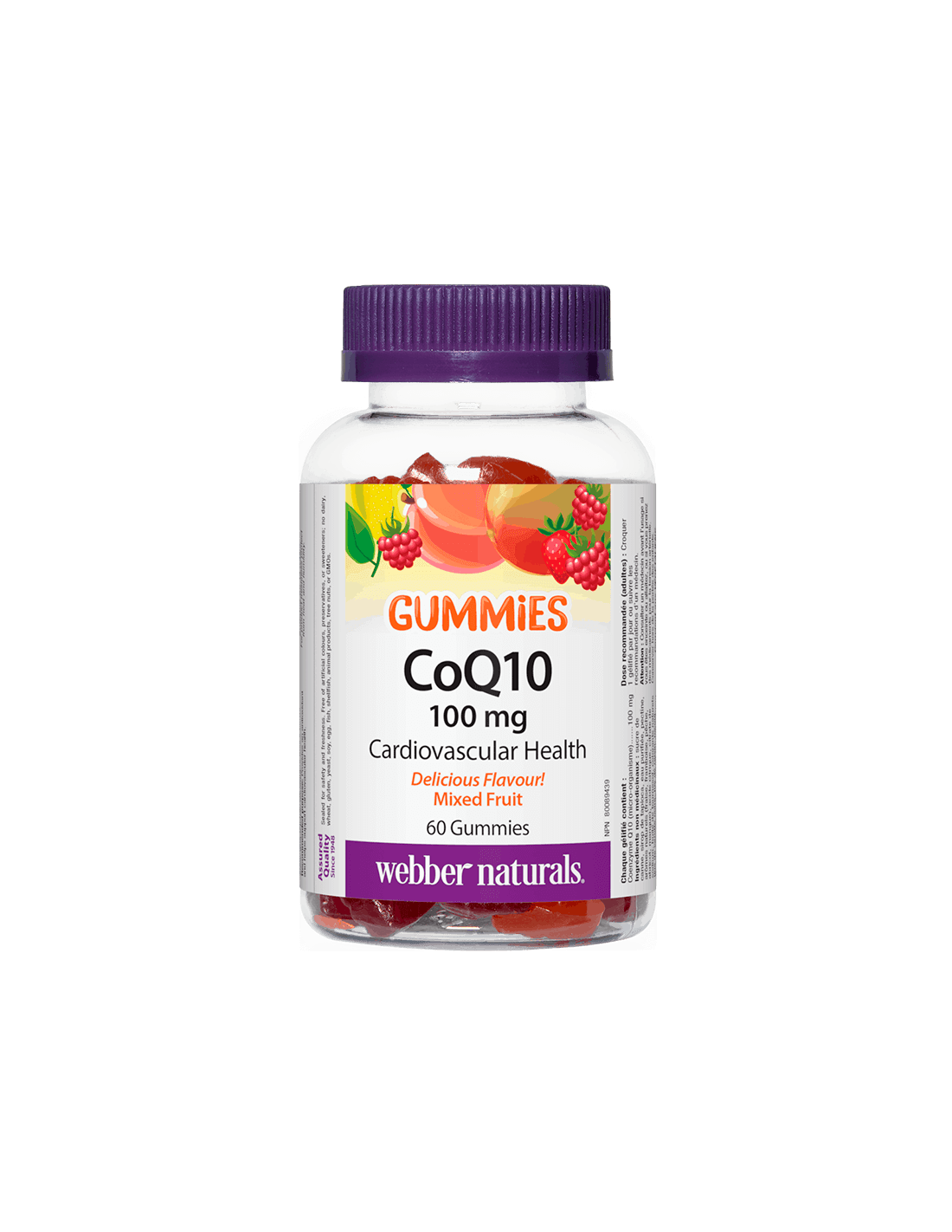 CoQ10 gumicukor/Koenzim Q10 100 mg, 60 zselés tabletta <tc>Webber Naturals</tc>