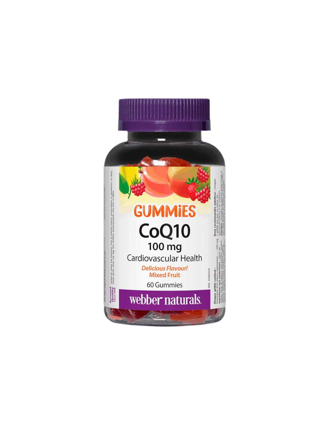 CoQ10 gumicukor/Koenzim Q10 100 mg, 60 zselés tabletta <tc>Webber Naturals</tc>
