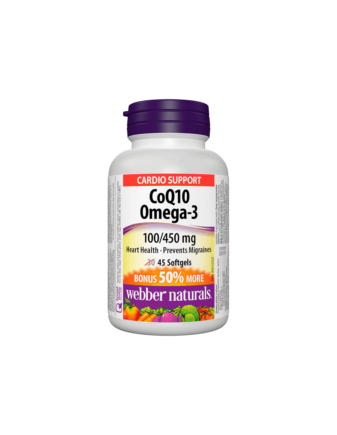 Koenzim Q10 & Omega-3/ Koenzim Q10 100 mg + Omega-3 450 mg x 45 lágyzselatin kapszula