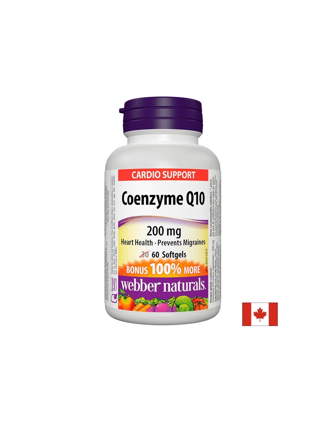 Koenzim Q10, 200 mg, 60 db lágyzselé kapszula