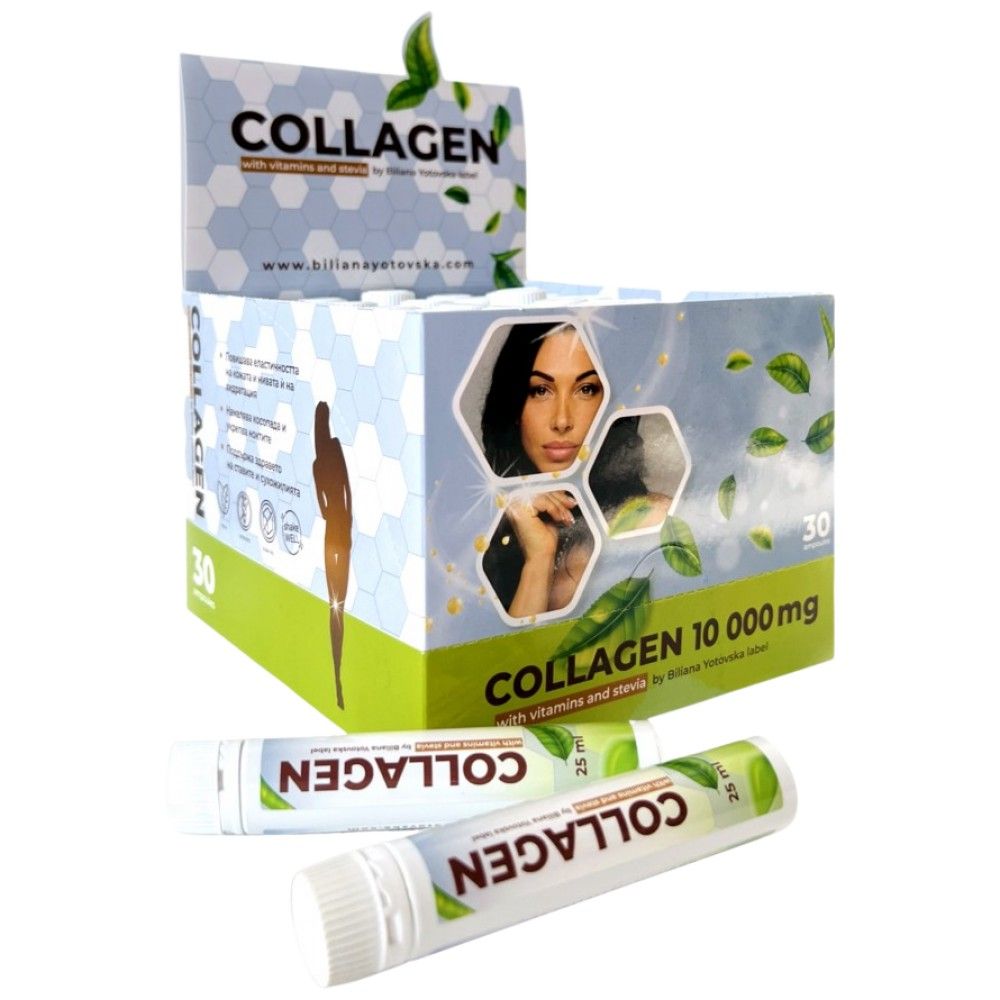 10 000 mg kollagén + vitaminok & Stevia - 30 x 25 ml