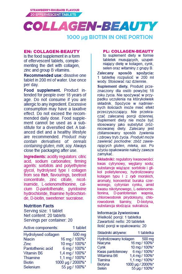 Collagen-Beauty | Pezsgő kollagén - 20 oldható tabletta